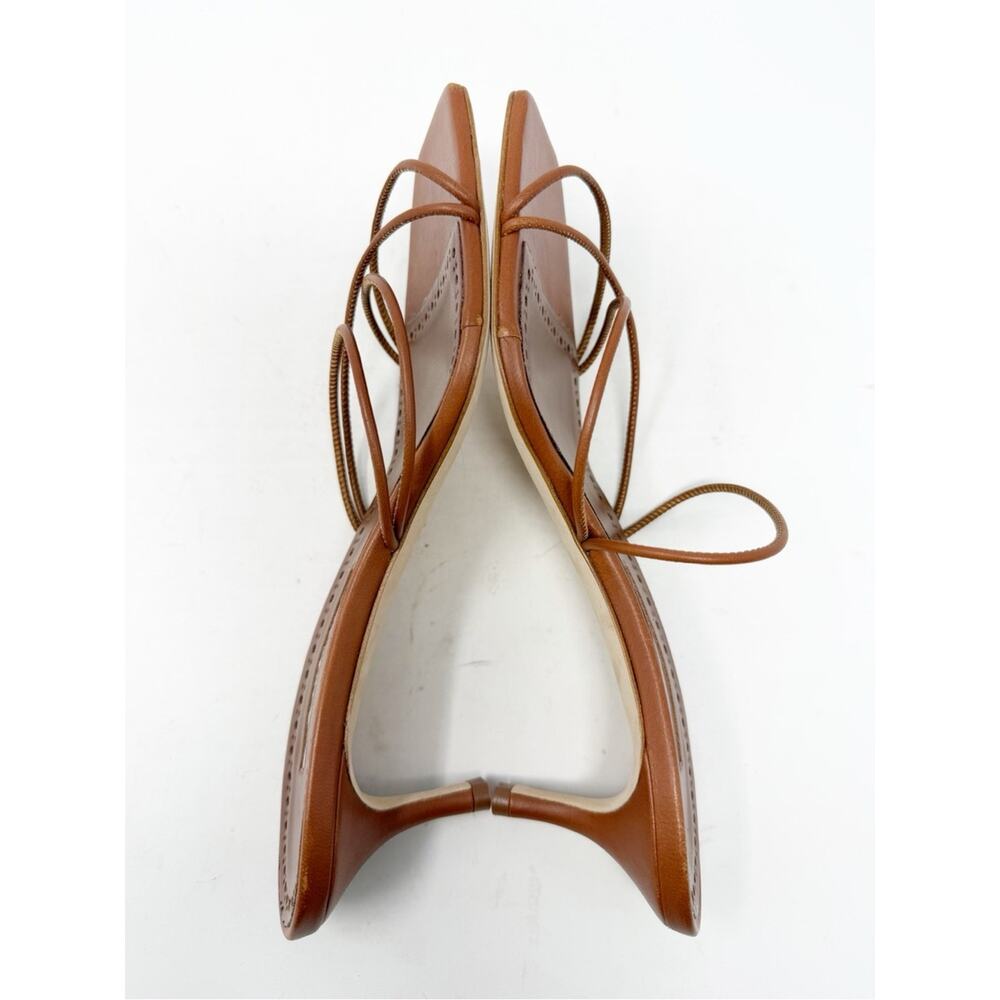 Manolo Blahnik Ninfemu Leather Strappy Sandals Womens Size EU 38.5 - Picture 8 of 9